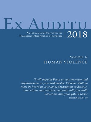 cover image of Ex Auditu--Volume 34